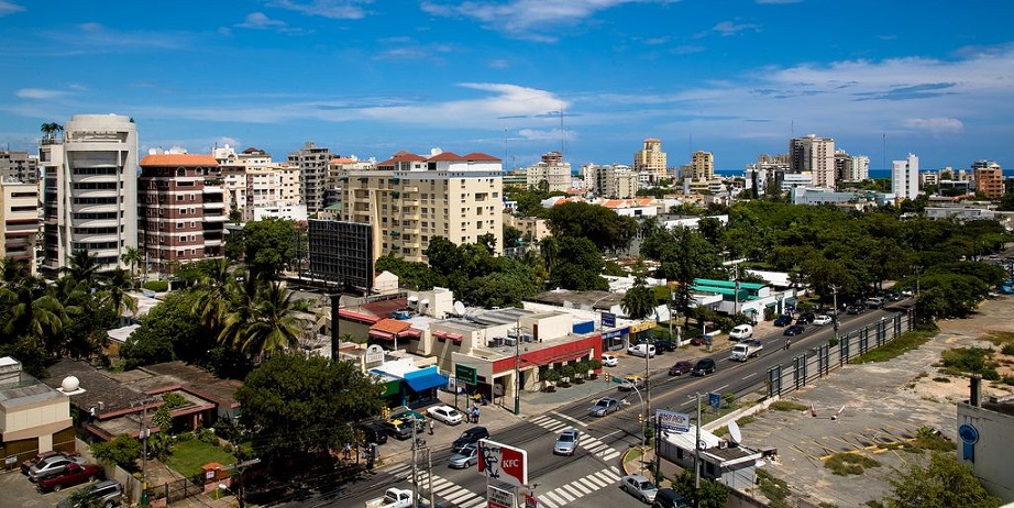 Panorámica del Distrito Nacional, capital de la República Dominicana.
