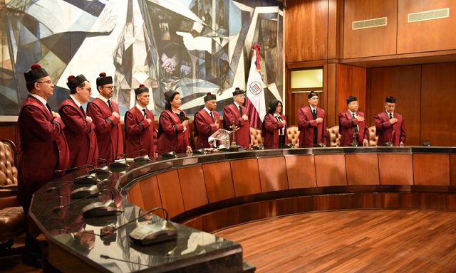 Pleno del Tribunal Constitucional dominicano.