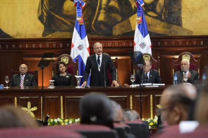Presidente Medina ante la Asamblea Nacional el 27 de febrero 2019.