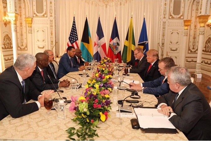Donald Trump asegura pactos beneficiarán a EE.UU. y el Caribe.