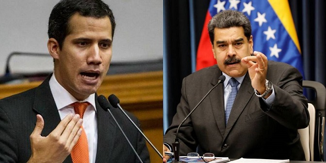 Guaidó anuncia paro y Maduro convoca marcha.