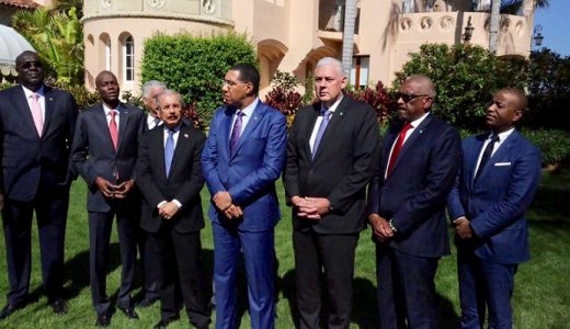 Presidente Danilo Medina y líderes del Caribe.