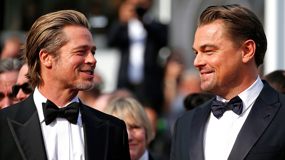 Actores Brad Pitt y Leonardo DiCaprio en Canes.