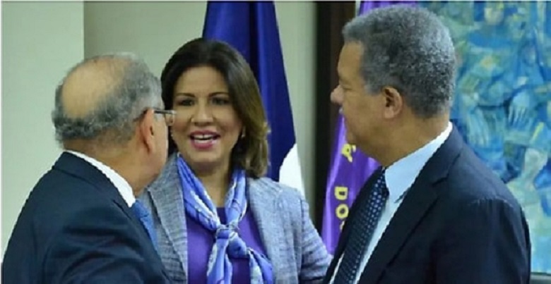 Danilo Medina, Margarita Cedeño y Leonel Fernández.