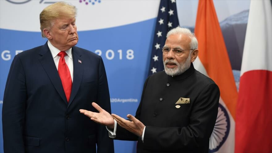 Donald Trump presidente EE.UU. y Narendra Modi primer ministro India.