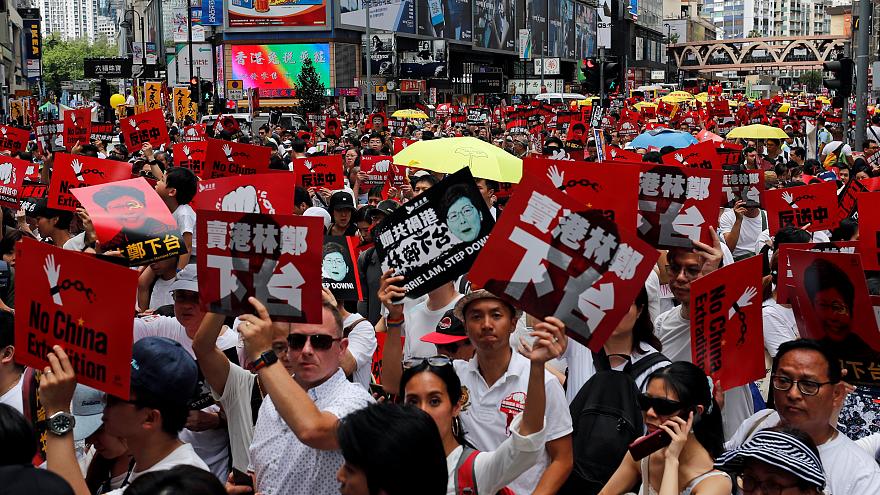 Hong Kong protesta por ley de extradición.