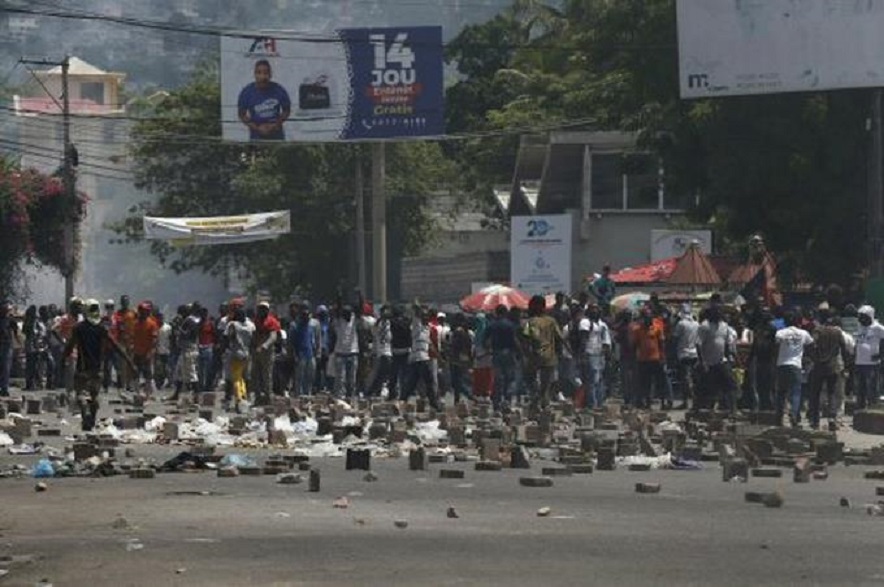 Violentas protestas en Haití (Fuente AP).