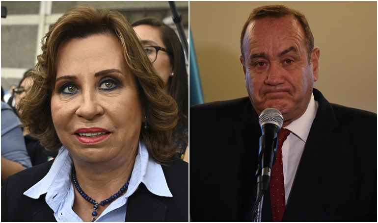 Sandra Torres y Alejandro Giammattei candidatos presidencial Guatemala.