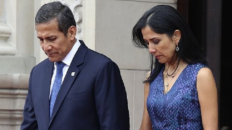 Ollanta Humala junto a su esposa Nadine Heredia.