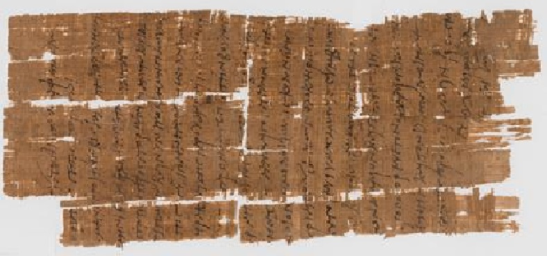 Fotografía del manuscrito cristiano más antiguo del mundo.