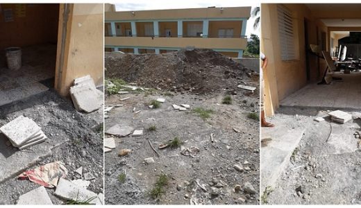 Trabajos de construcción realizados en la escuela Santos Guillermo Plasencio Carmona en Pizarrete, Bani, provincia Peravia.