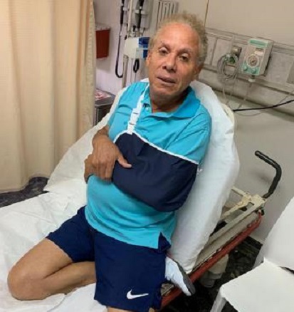 Ángel Rondón lesionado en el hombro.