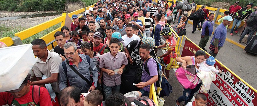 Imagen de la crisis migratoria venezolana.