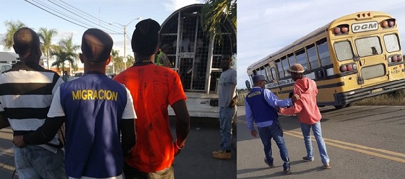 Haitianos detenidos en operativos de Migración.(Foto externa)