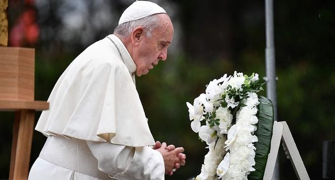 El papa Francisco en el Memorial de la Paz de Hiroshima.(Foto externa)