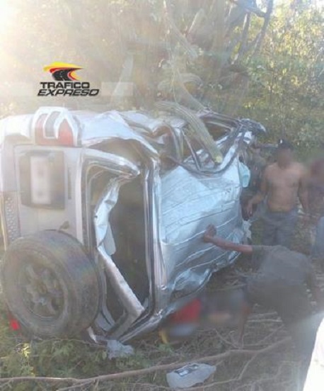 Accidente de tráfico en Carretera Sánchez. (Foto: Tráfico Expreso)
