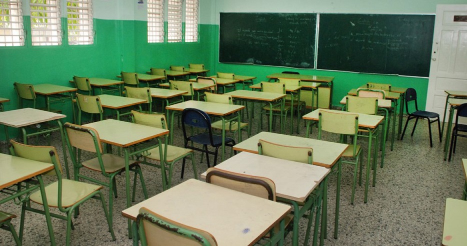 Imagen muestra una aula vacía durante un paro de docencia. (Foto: externa)