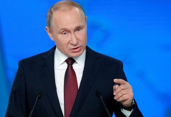 El presidente ruso, Vladimir Putin, en el discurso del estado de la nación.(Foto: Maxim Shipenkov /EFE)