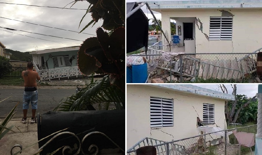 Imágenes de los daños causados por un sismo de 5.8 grados en Puerto Rico. (Foto: eXtradigital.com.do)