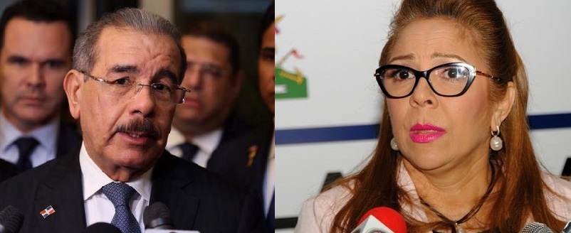 Danilo Medina e Iris Guaba funcionarios del gobierno.