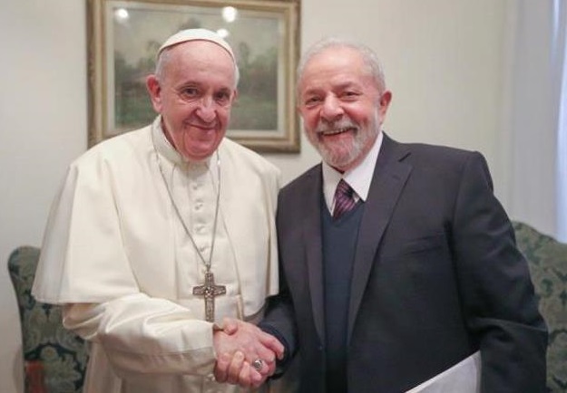 El papa Francisco recibe a Lula Da Silva.