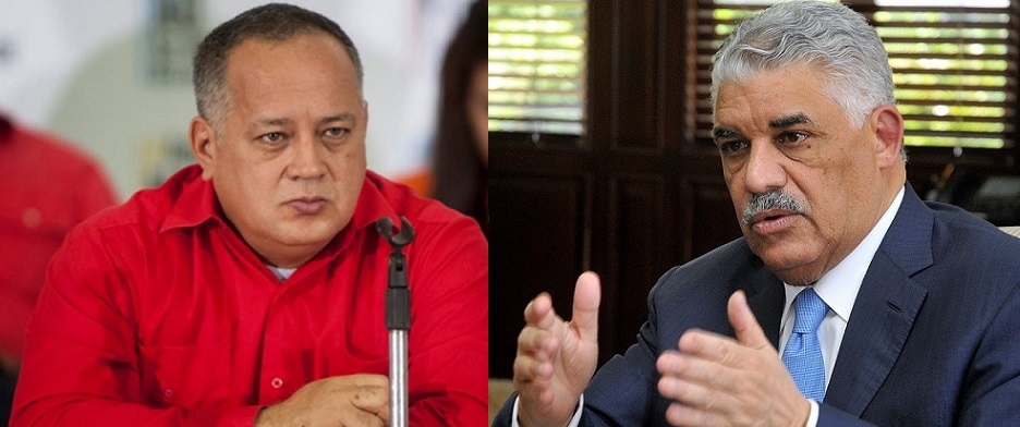 Diosdado Cabello presidente de la Asamblea Nacional Constituyente de Venezuela y Miguel Vargas el ministro de Relaciones Exteriores de República Dominicana. (Foto: externa)