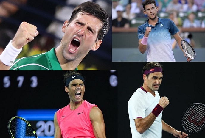 Novak Djokovic, Rafael Nadal,Dominic Thiem yRoger Federer. (Foto: externa)
