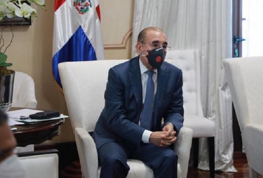 El presidente Danilo Medina usa mascarilla de protección contra el COVID-19. (Fuente: externa)