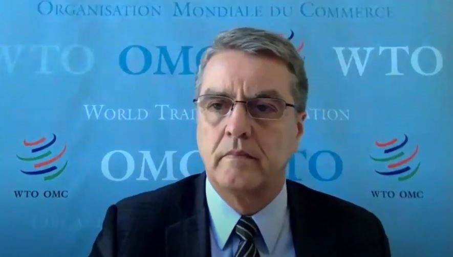 El director general de la OMC Roberto Azevêdo en la video conferencia para RD.