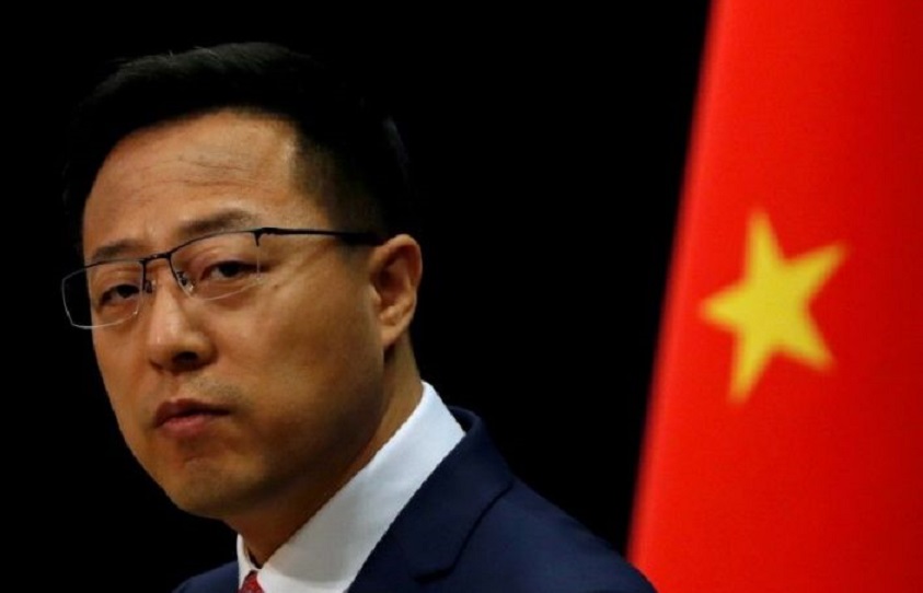 El portavoz del ministerio de Asuntos Exteriores chino, Zhao Lijian, en una conferencia de prensa en Pekín, China.