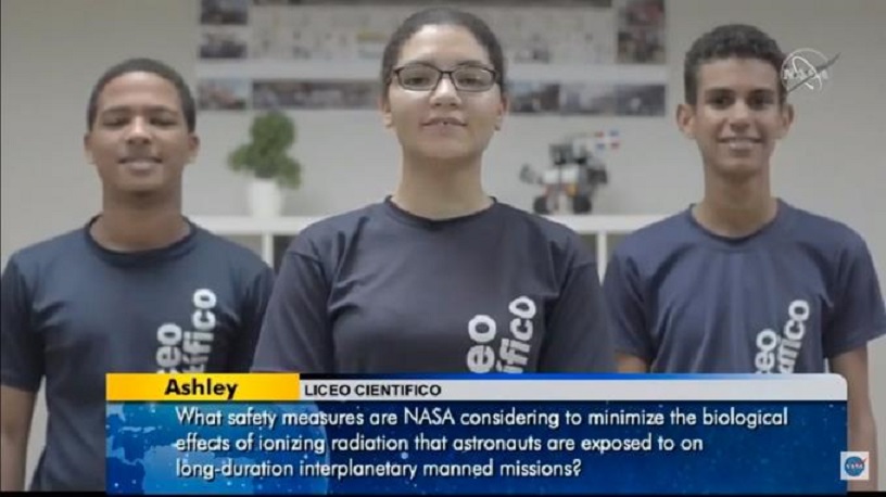 Estudiantes dominicanos conversan con astronauta de la Estación Espacial de la NASA.