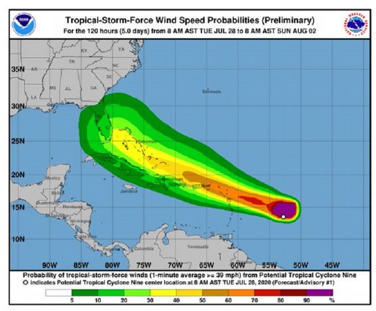 Puerto Rico emite aviso de tormenta.