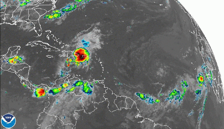 ONAMET: tormenta tropical Isaías provocará fuertes aguaceros y ráfagas de vientos