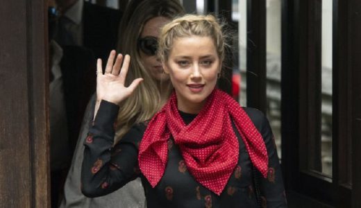  La actriz Amber Heard llega a la Corte Suprema para una audiencia en el caso de difamación presentado por Johnny Depp. (Fuente: Dominic Lipinski/PA via AP)