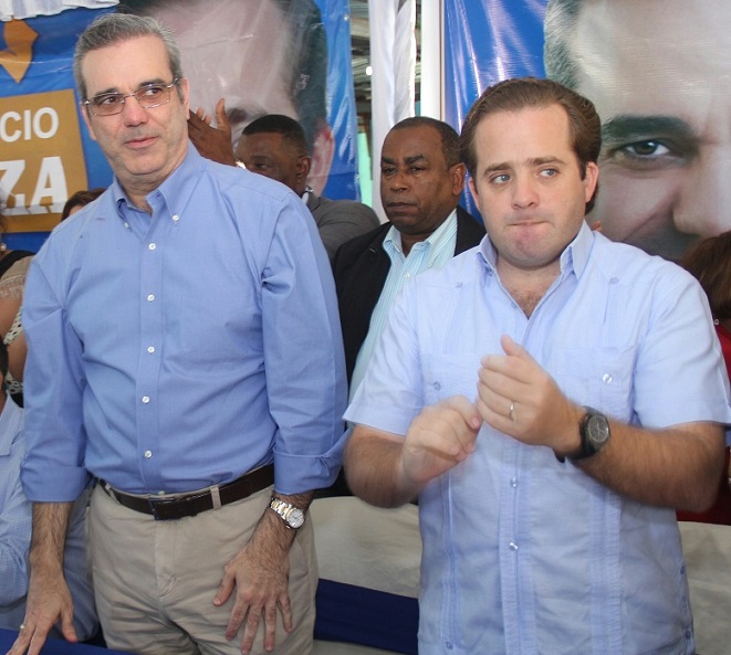 Presidente electo Luis Abinader e Ignacio Paliza presidente PRM.