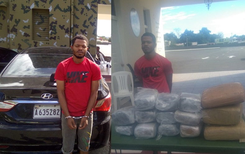 Ejército detiene a hombre con 14 paquetes de marihuana en Azua.